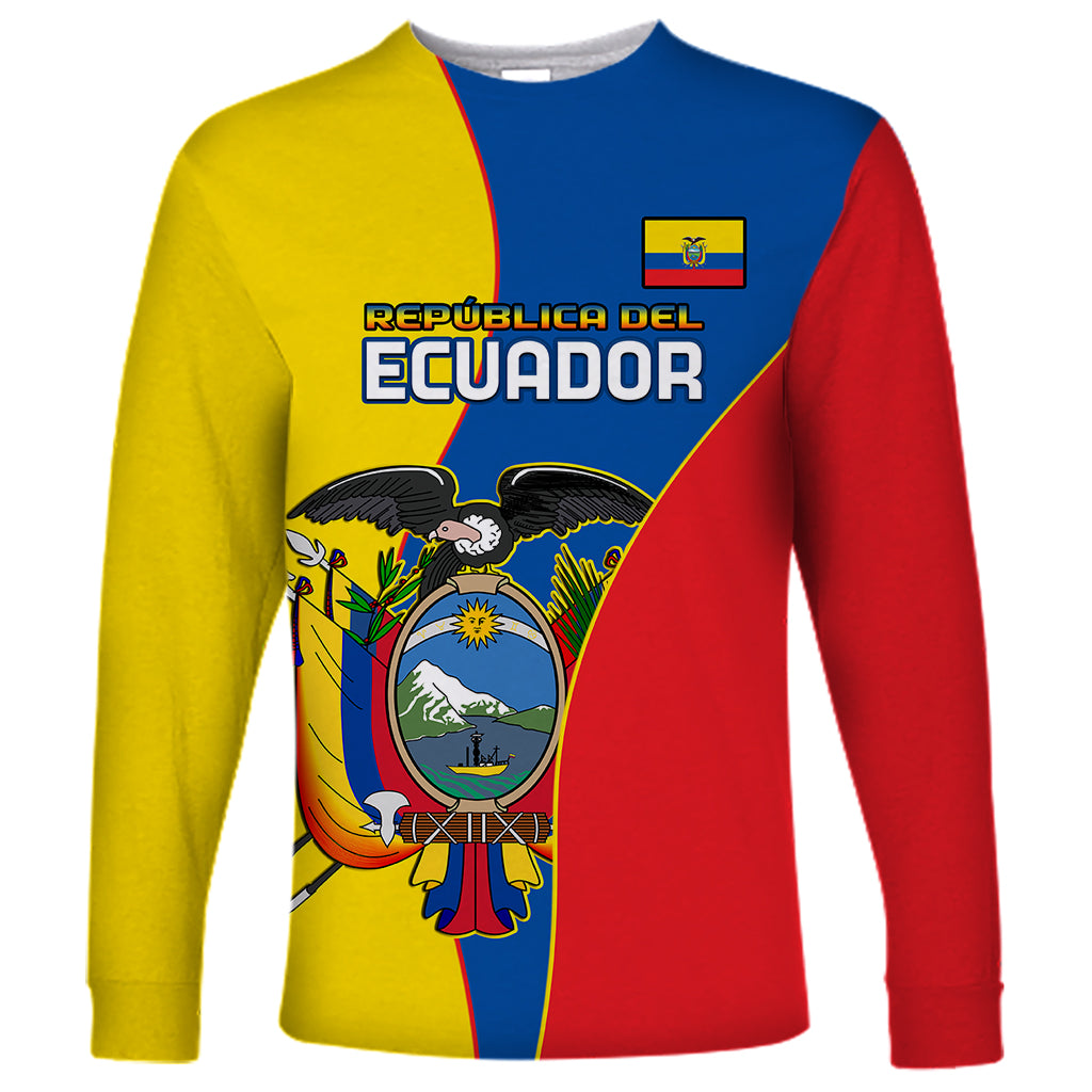 Ecuador Long Sleeve Shirt Ecuadorian Independence Day 10 August Proud - Wonder Print Shop