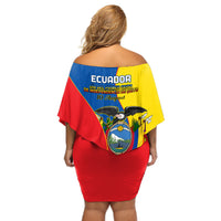 Ecuador Off Shoulder Short Dress Ecuadorian Independence Day 10 August Proud - Wonder Print Shop