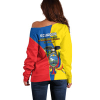 Ecuador Off Shoulder Sweater Ecuadorian Independence Day 10 August Proud - Wonder Print Shop