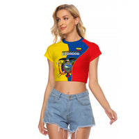 Ecuador Raglan Cropped T Shirt Ecuadorian Independence Day 10 August Proud - Wonder Print Shop