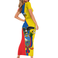 Ecuador Short Sleeve Bodycon Dress Ecuadorian Independence Day 10 August Proud - Wonder Print Shop