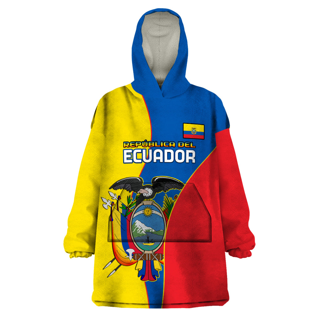 Ecuador Wearable Blanket Hoodie Ecuadorian Independence Day 10 August Proud - Wonder Print Shop