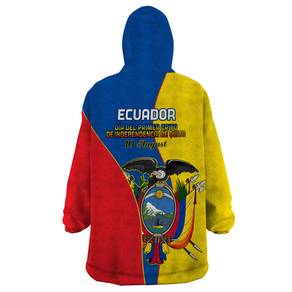 Ecuador Wearable Blanket Hoodie Ecuadorian Independence Day 10 August Proud - Wonder Print Shop