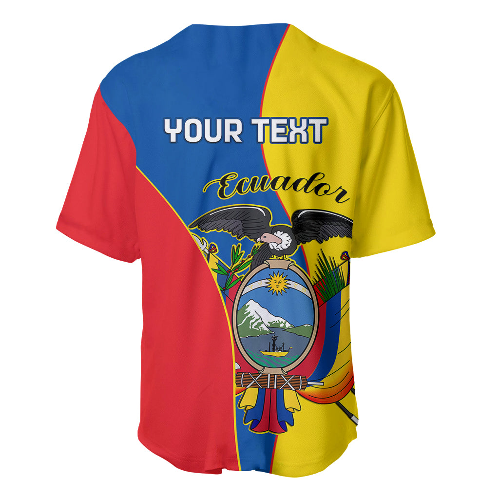 Custom Ecuador Baseball Jersey Ecuadorian Independence Day 10 August Proud - Wonder Print Shop