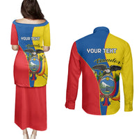 Custom Ecuador Couples Matching Puletasi Dress and Long Sleeve Button Shirts Ecuadorian Independence Day 10 August Proud - Wonder Print Shop
