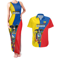 Custom Ecuador Couples Matching Tank Maxi Dress And Hawaiian Shirt Ecuadorian Independence Day 10 August Proud - Wonder Print Shop