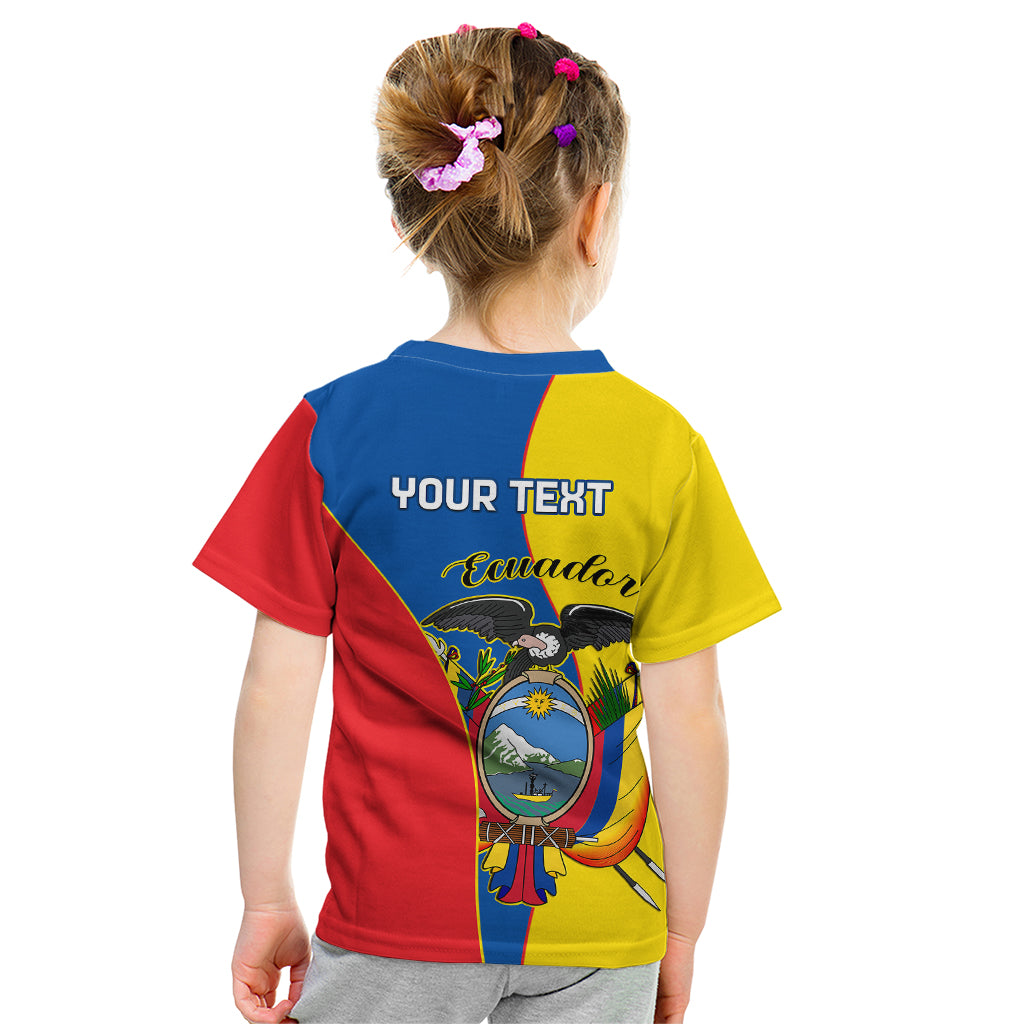 Custom Ecuador Kid T Shirt Ecuadorian Independence Day 10 August Proud - Wonder Print Shop