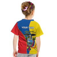 Custom Ecuador Kid T Shirt Ecuadorian Independence Day 10 August Proud - Wonder Print Shop