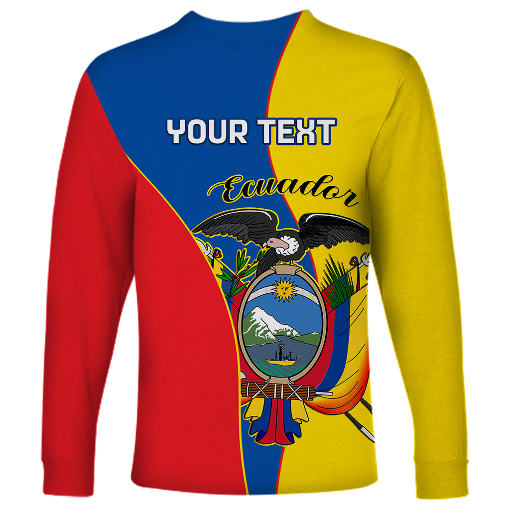 Custom Ecuador Long Sleeve Shirt Ecuadorian Independence Day 10 August Proud - Wonder Print Shop
