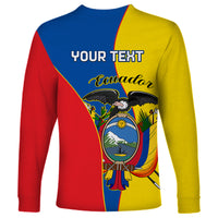 Custom Ecuador Long Sleeve Shirt Ecuadorian Independence Day 10 August Proud - Wonder Print Shop
