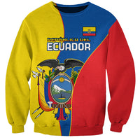 Custom Ecuador Sweatshirt Ecuadorian Independence Day 10 August Proud - Wonder Print Shop