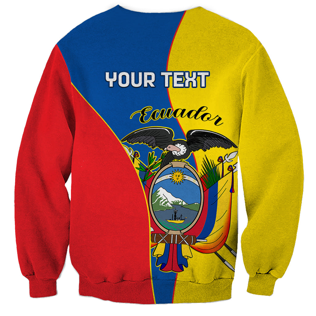 Custom Ecuador Sweatshirt Ecuadorian Independence Day 10 August Proud - Wonder Print Shop