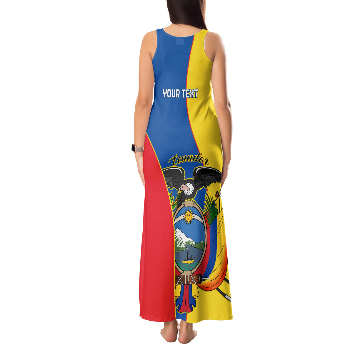 Custom Ecuador Tank Maxi Dress Ecuadorian Independence Day 10 August Proud - Wonder Print Shop