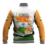 India Baseball Jacket Swatantra Diwas Happy Indian Independence Day - Wonder Print Shop