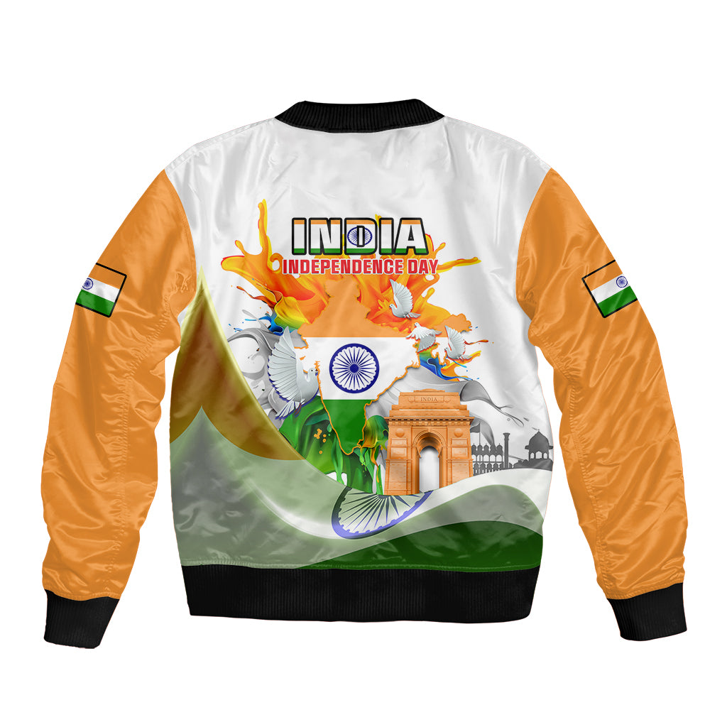 India Bomber Jacket Swatantra Diwas Happy Indian Independence Day - Wonder Print Shop
