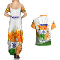 Custom India Couples Matching Summer Maxi Dress and Hawaiian Shirt Swatantra Diwas Happy Indian Independence Day - Wonder Print Shop