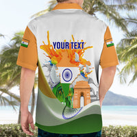 Custom India Hawaiian Shirt Swatantra Diwas Happy Indian Independence Day - Wonder Print Shop