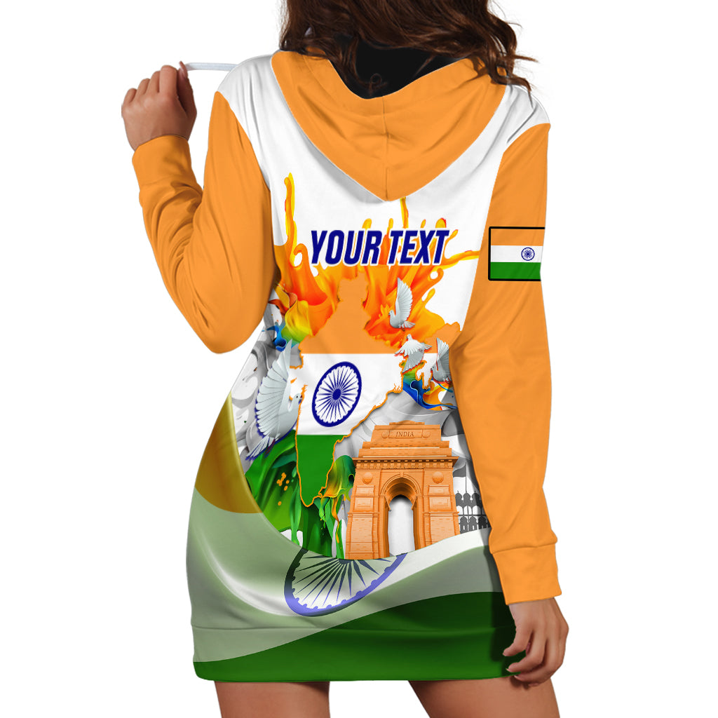 Custom India Hoodie Dress Swatantra Diwas Happy Indian Independence Day - Wonder Print Shop