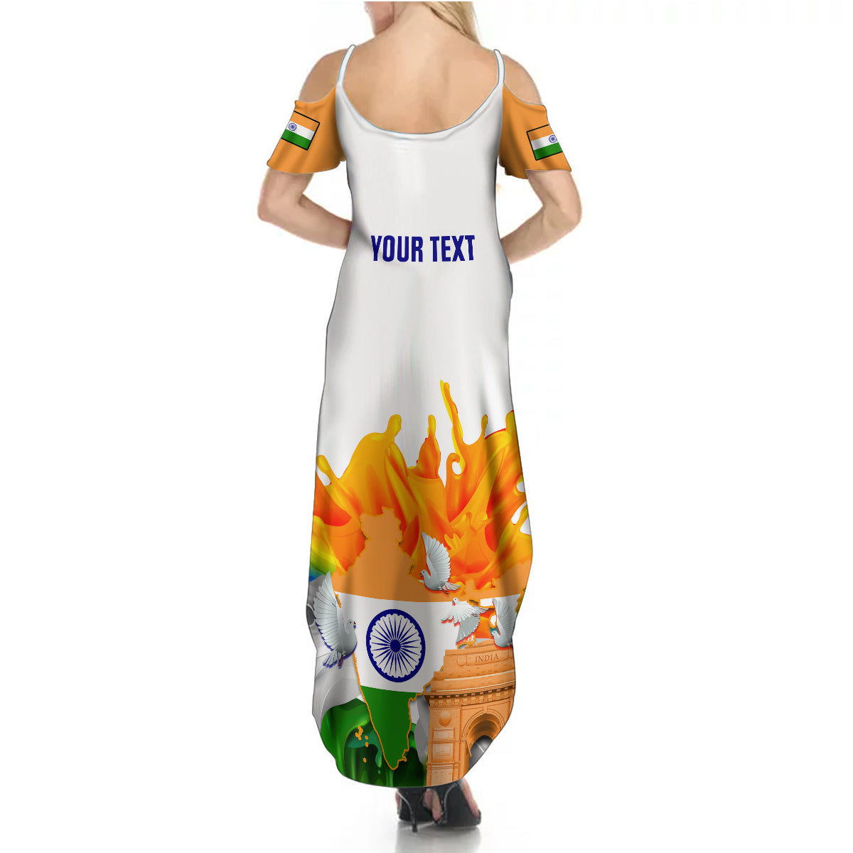 Custom India Summer Maxi Dress Swatantra Diwas Happy Indian Independence Day - Wonder Print Shop