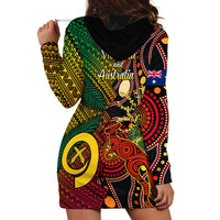 Vanuatu and Australia Hoodie Dress Vanuatuan Polynesian Mix Aussie Aboriginal Art - Wonder Print Shop