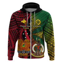 Vanuatu and Papua New Guinea Hoodie Vanuatuan With PNG Polynesian Pattern - Wonder Print Shop