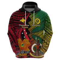 Vanuatu and Papua New Guinea Hoodie Vanuatuan With PNG Polynesian Pattern - Wonder Print Shop