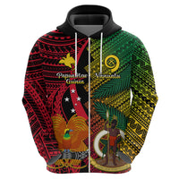 Vanuatu and Papua New Guinea Hoodie Vanuatuan With PNG Polynesian Pattern - Wonder Print Shop