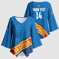 DR Congo Basketball Custom Kimono Sleeve Blouse 2026 Go Leopards