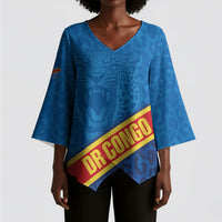DR Congo Basketball Custom Kimono Sleeve Blouse 2026 Go Leopards