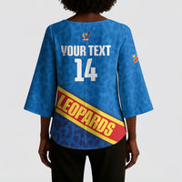 DR Congo Basketball Custom Kimono Sleeve Blouse 2026 Go Leopards