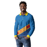 DR Congo Basketball Custom Long Sleeve Polo Shirt 2026 Go Leopards