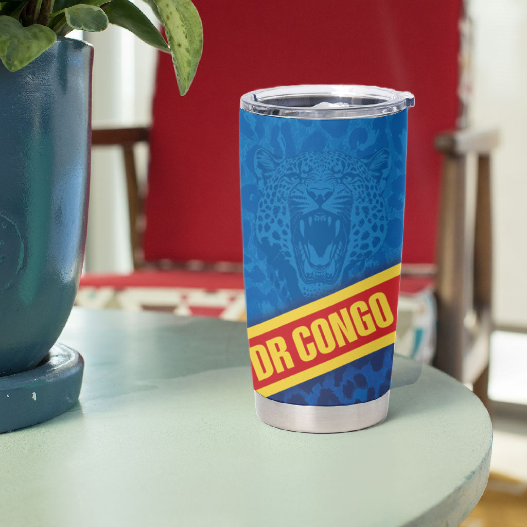 DR Congo Basketball Tumbler Cup 2026 Go Leopards