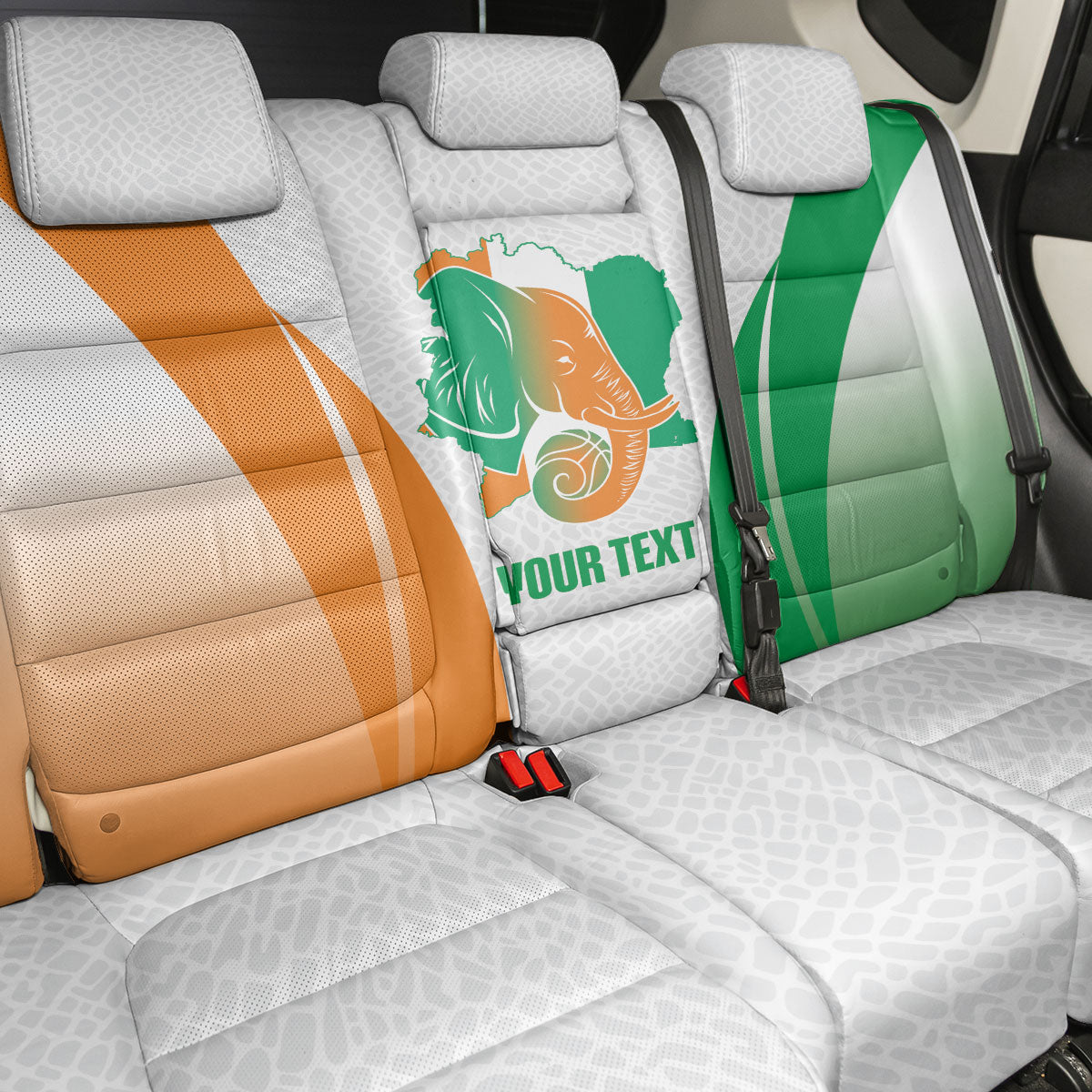 Ivory Coast Basketball Custom Back Car Seat Cover 2026 Allez Les Elephants