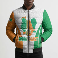 Ivory Coast Basketball Custom Bomber Puffer Jacket 2026 Allez Les Elephants