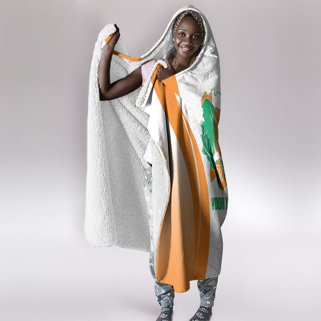 Ivory Coast Basketball Custom Hooded Blanket 2026 Allez Les Elephants