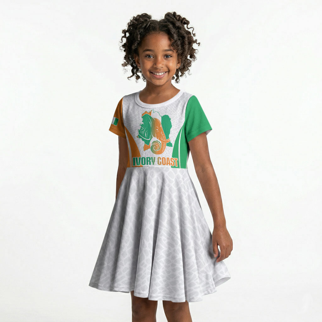 Ivory Coast Basketball Custom Kid Short Sleeve Dress 2026 Allez Les Elephants