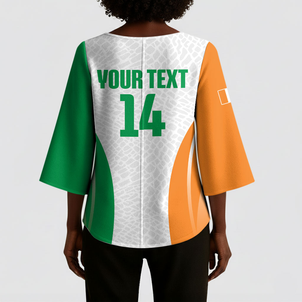 Ivory Coast Basketball Custom Kimono Sleeve Blouse 2026 Allez Les Elephants