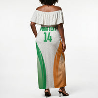 Ivory Coast Basketball Custom Off Shoulder Maxi Dress 2026 Allez Les Elephants