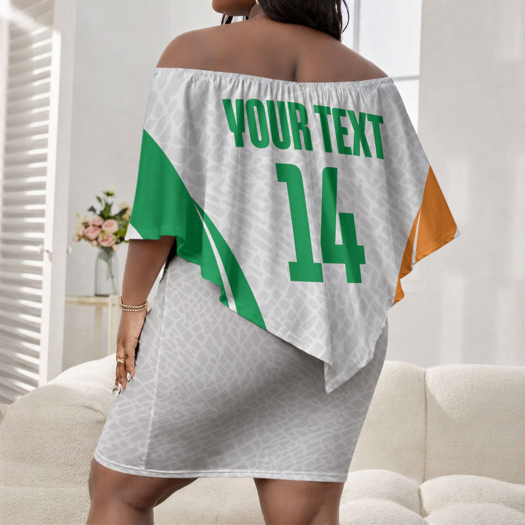 Ivory Coast Basketball Custom Off Shoulder Short Dress 2026 Allez Les Elephants