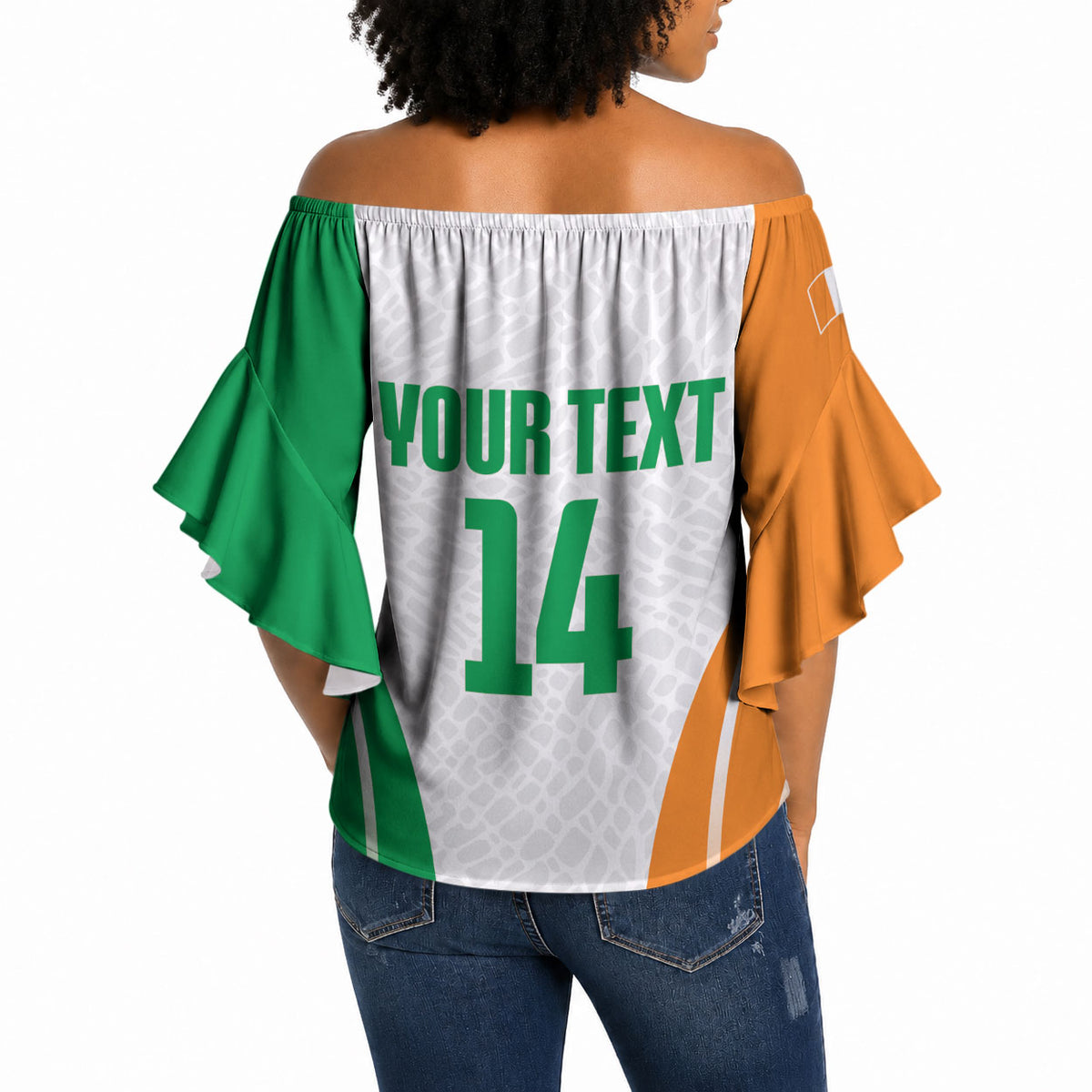 Ivory Coast Basketball Custom Off Shoulder Wrap Waist Top 2026 Allez Les Elephants