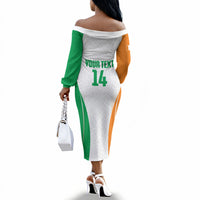 Ivory Coast Basketball Custom Off The Shoulder Long Sleeve Dress 2026 Allez Les Elephants