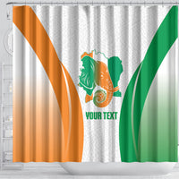 Ivory Coast Basketball Custom Shower Curtain 2026 Allez Les Elephants