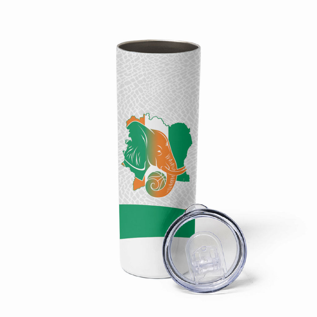 Ivory Coast Basketball Custom Skinny Tumbler 2026 Allez Les Elephants