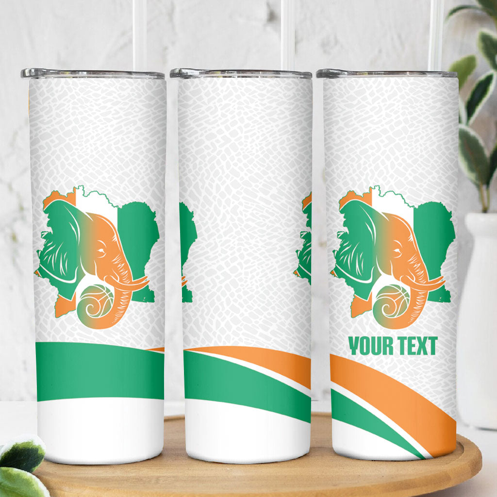Ivory Coast Basketball Custom Skinny Tumbler 2026 Allez Les Elephants