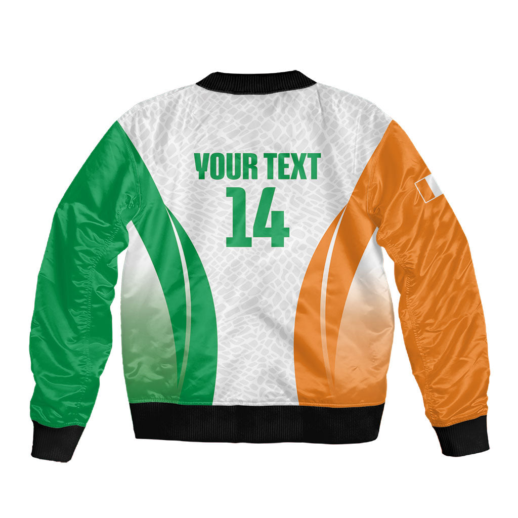 Ivory Coast Basketball Custom Sleeve Zip Bomber Jacket 2026 Allez Les Elephants