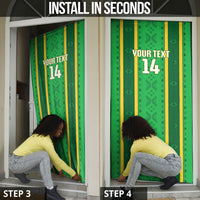 Mali Basketball Custom Door Cover Mud Cloth Bogolan Pattern