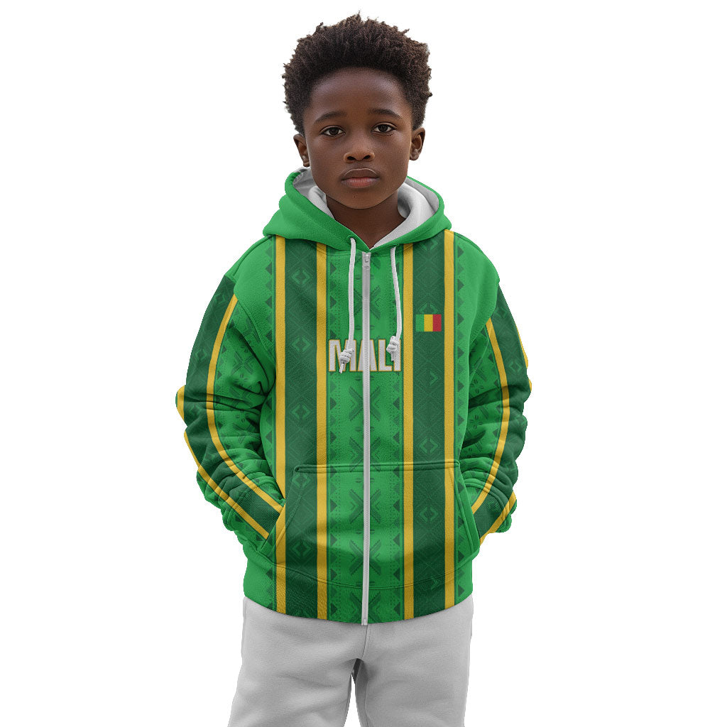 Mali Basketball Custom Kid Hoodie Mud Cloth Bogolan Pattern