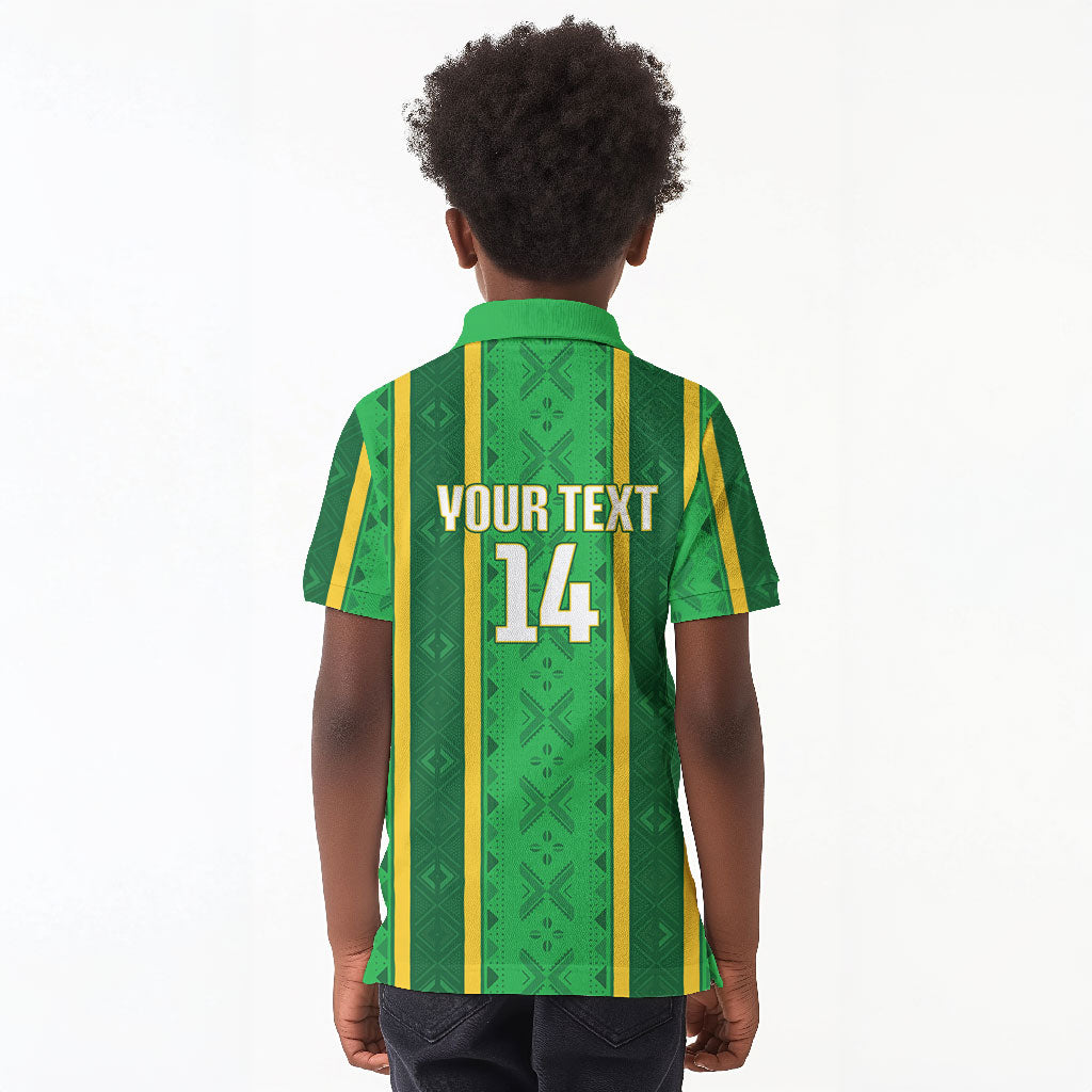 Mali Basketball Custom Kid Polo Shirt Mud Cloth Bogolan Pattern