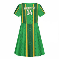 Mali Basketball Custom Kid Short Sleeve Dress Mud Cloth Bogolan Pattern