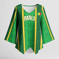 Mali Basketball Custom Kimono Sleeve Blouse Mud Cloth Bogolan Pattern